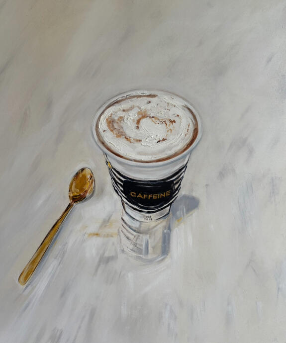 Caffeine oil on birch panel 24”x 24”