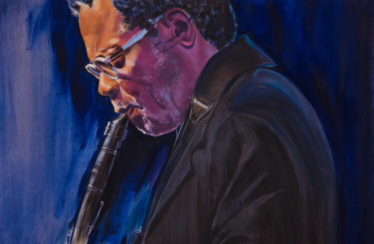 Don Byron Musician Woodstock, New York State oil on canvas 24”x36”