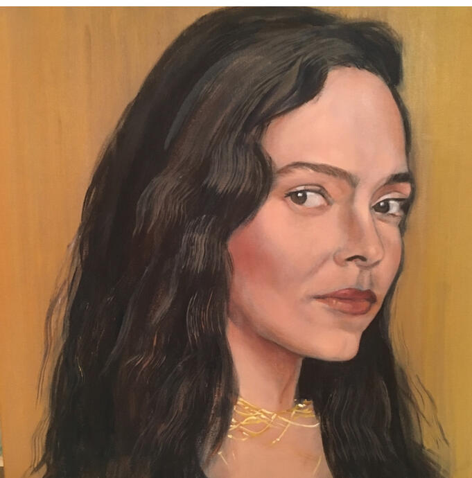 Golden Eliana oil on canvas 16" x 20"